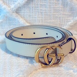 GUCCI GG WHITE BELT